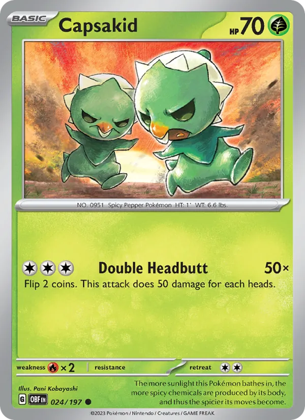 Capsakid Obsidian Flames 024/197