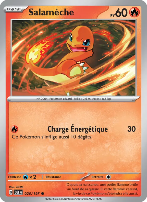 Salamèche Flammes Obsidiennes 026/197