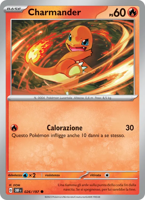 Charmander Ossidiana Infuocata 026/197