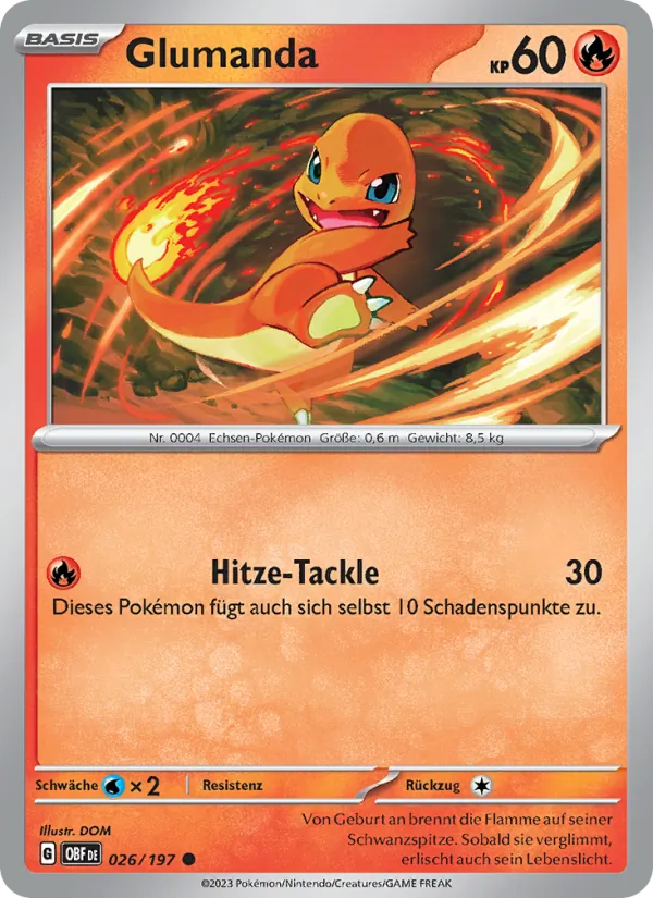 Glumanda Obsidian Flammen 026/197