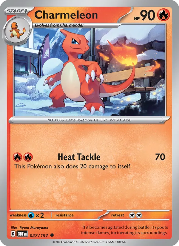 Charmeleon Obsidian Flames 027/197