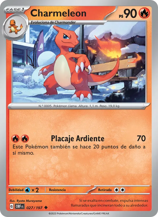 Charmeleon Llamas Obsidianas 027/197