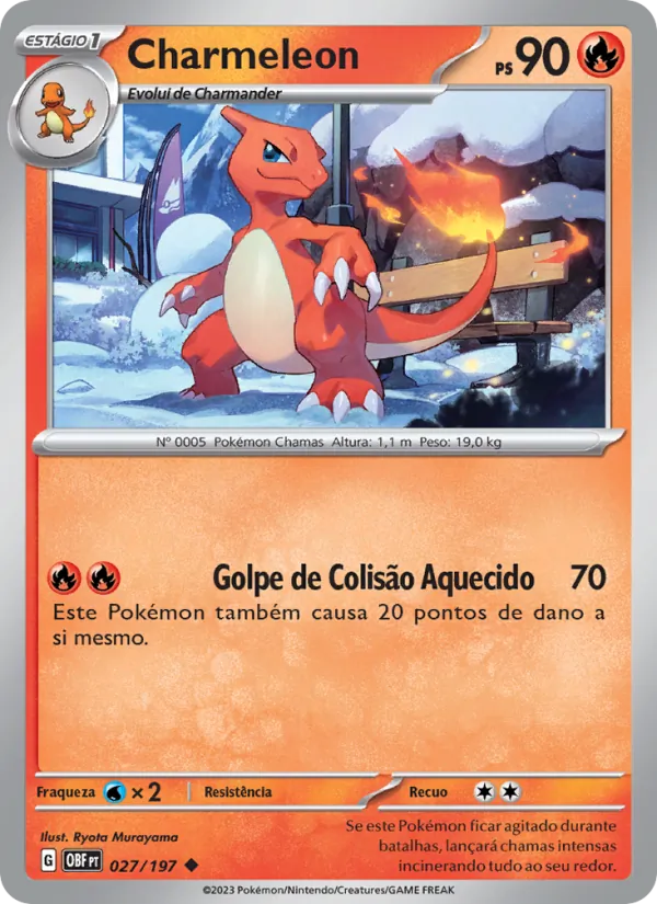 Charmeleon Obsidiana em Chamas 027/197