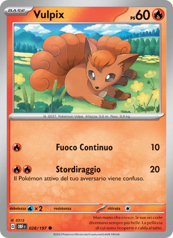 Vulpix Ossidiana Infuocata 028/197