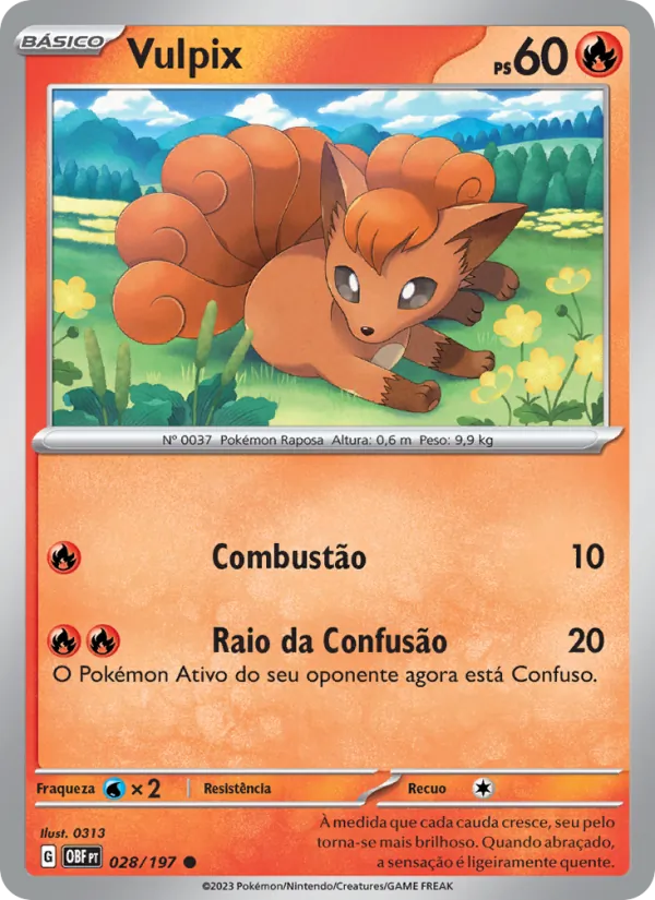 Vulpix Obsidiana em Chamas 028/197