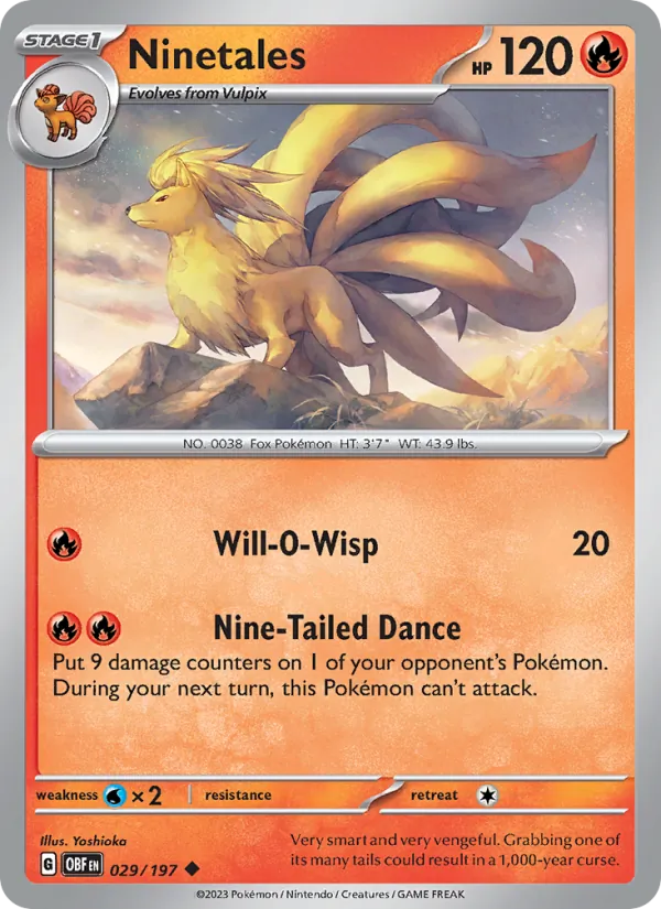 Ninetales Obsidian Flames 029/197