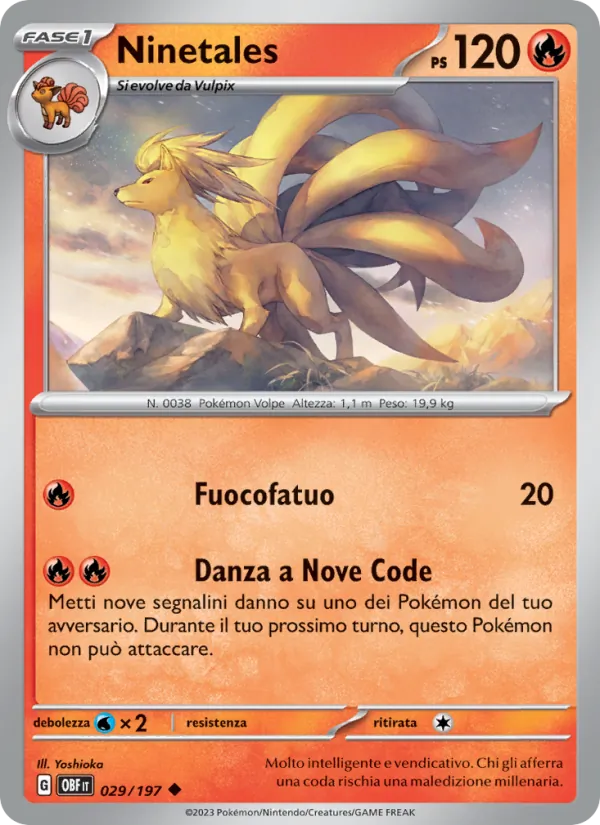 Ninetales Ossidiana Infuocata 029/197