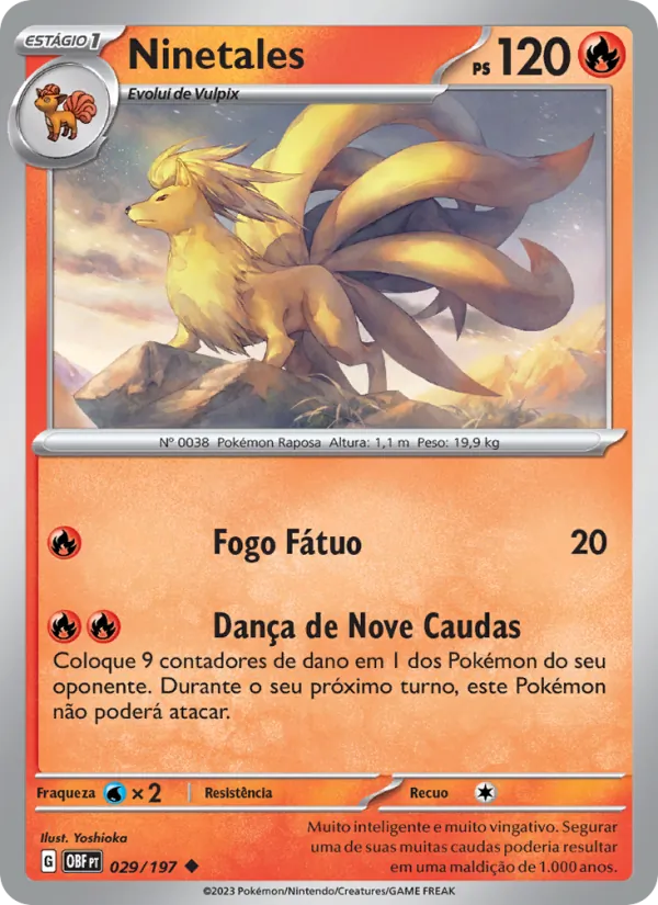 Ninetales Obsidiana em Chamas 029/197