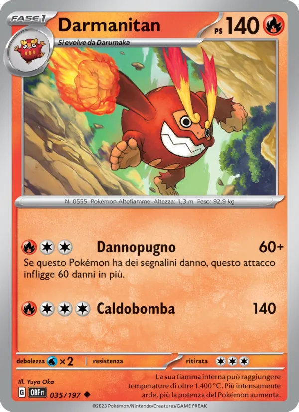 Darmanitan Ossidiana Infuocata 035/197