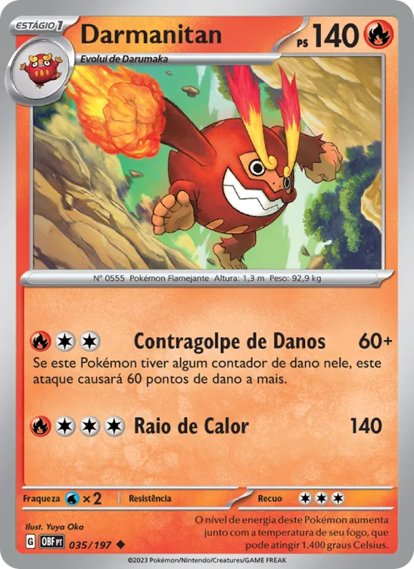 Darmanitan Obsidiana em Chamas 035/197