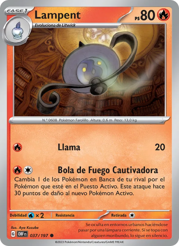 Lampent Llamas Obsidianas 037/197