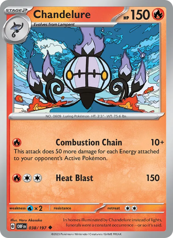 Chandelure Obsidian Flames 038/197