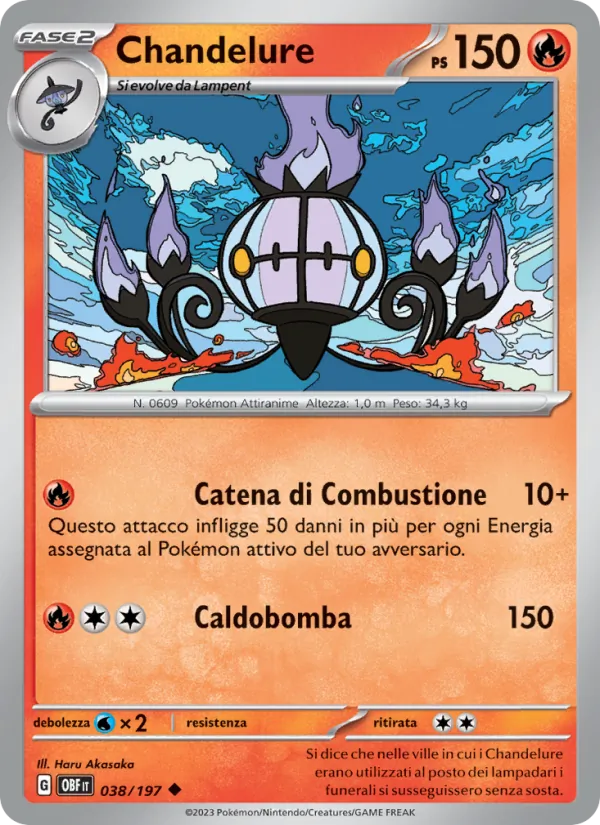 Chandelure Ossidiana Infuocata 038/197