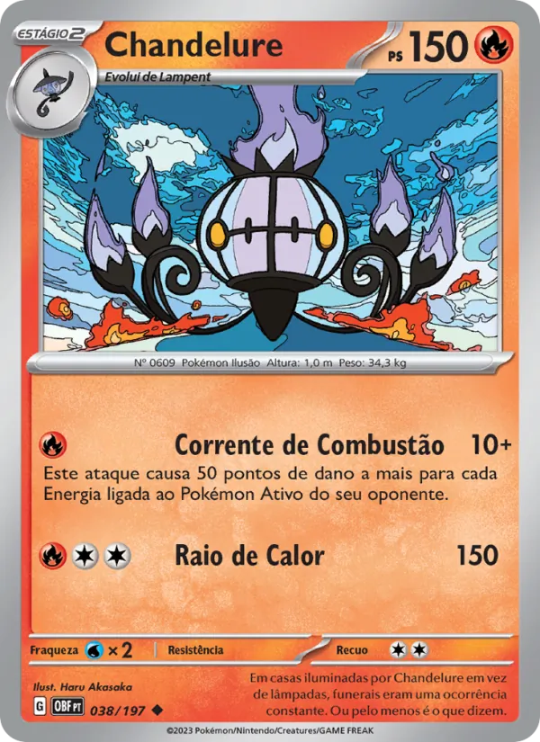Chandelure Obsidiana em Chamas 038/197