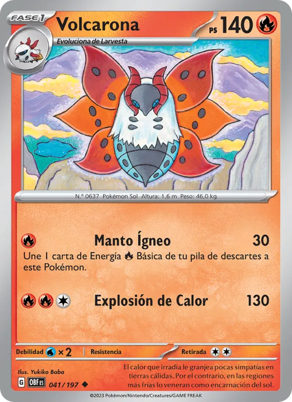 Volcarona Llamas Obsidianas 041/197