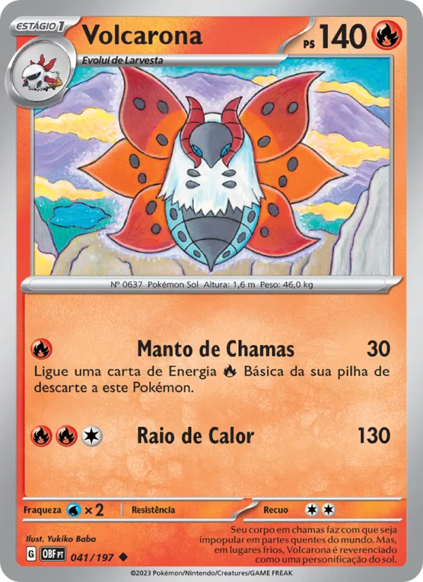 Volcarona Obsidiana em Chamas 041/197