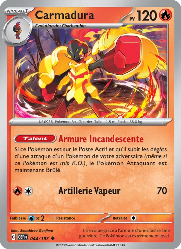 Carmadura Flammes Obsidiennes 044/197