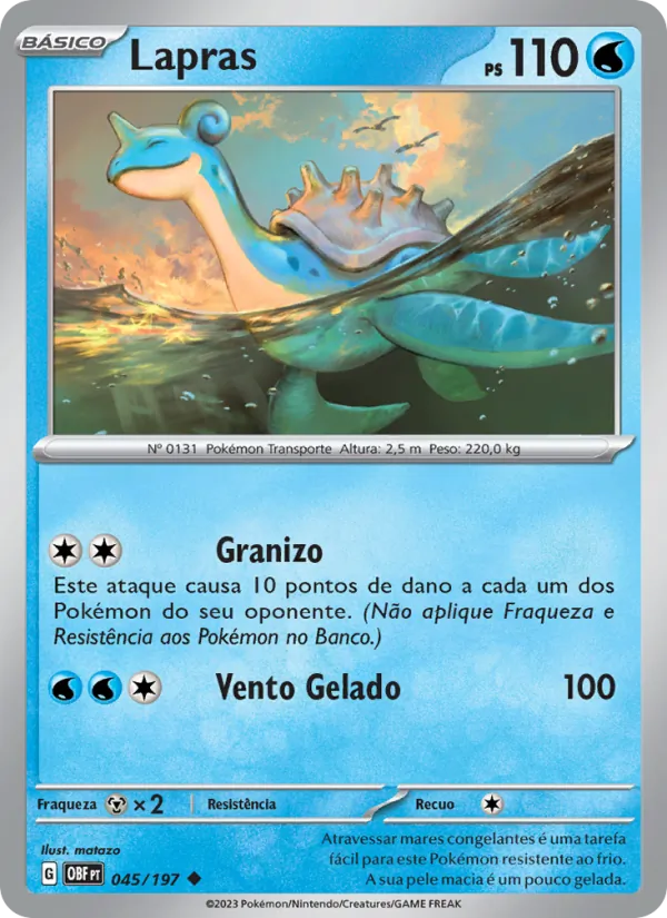 Lapras Obsidiana em Chamas 045/197