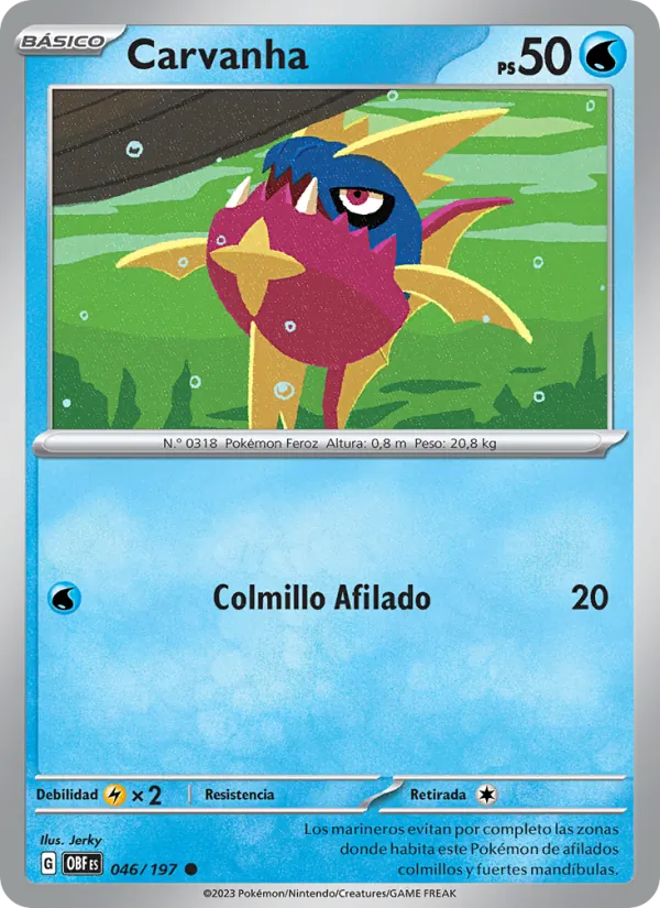 Carvanha Llamas Obsidianas 046/197