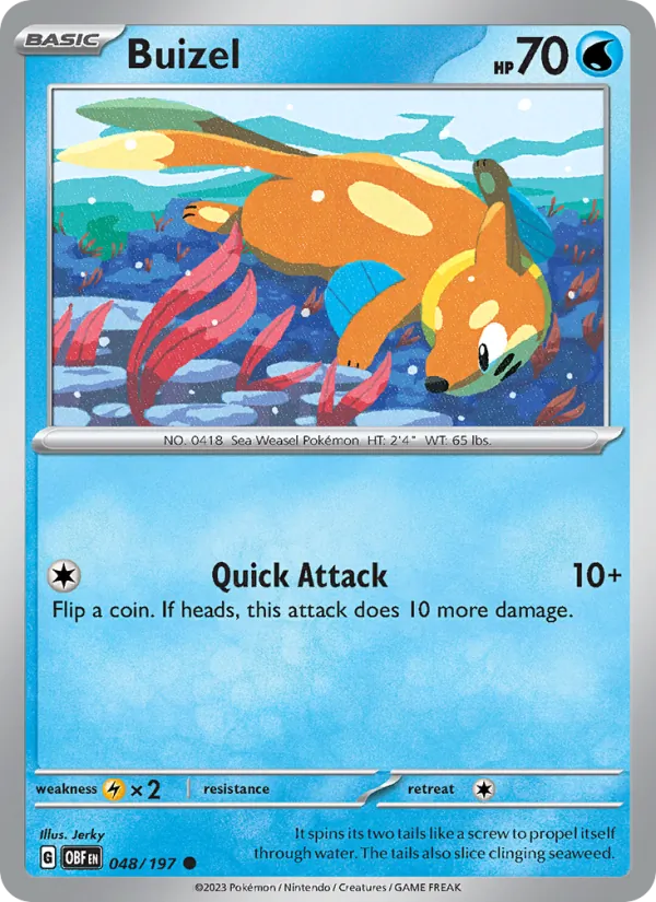 Buizel Obsidian Flames 048/197
