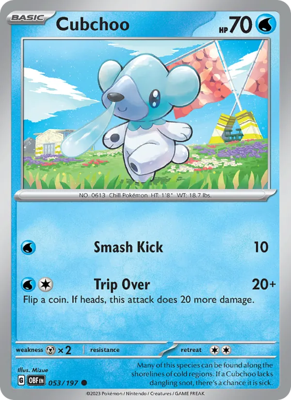 Cubchoo Obsidian Flames 053/197