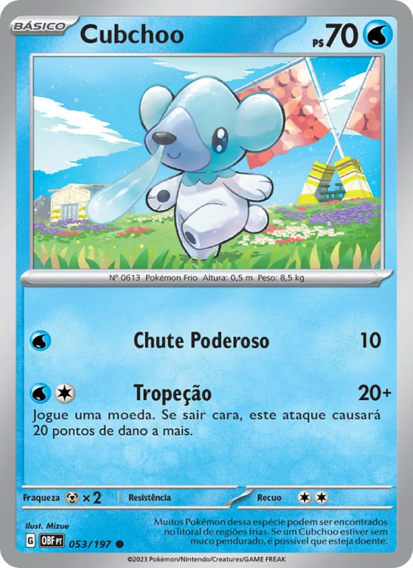 Cubchoo Obsidiana em Chamas 053/197