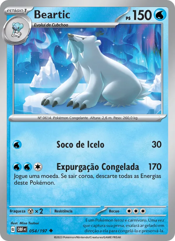 Beartic Obsidiana em Chamas 054/197