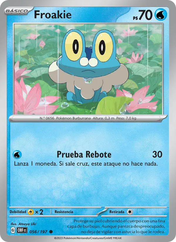 Froakie Llamas Obsidianas 056/197