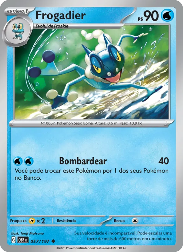Frogadier Obsidiana em Chamas 057/197