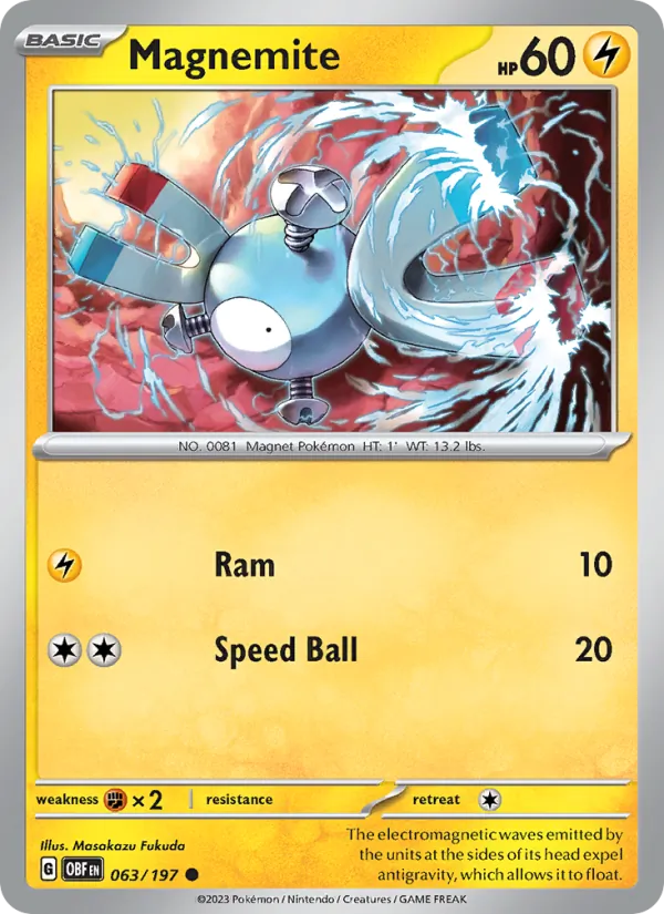 Magnemite Obsidian Flames 063/197
