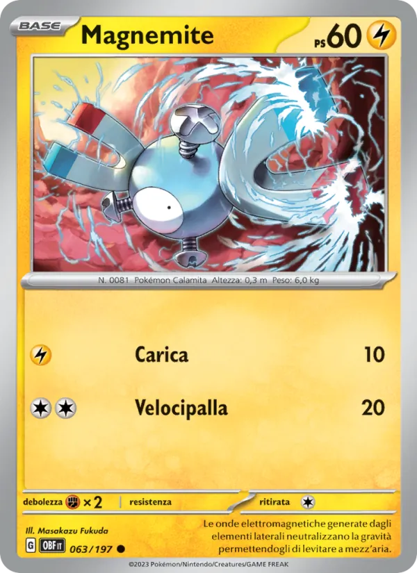 Magnemite Ossidiana Infuocata 063/197