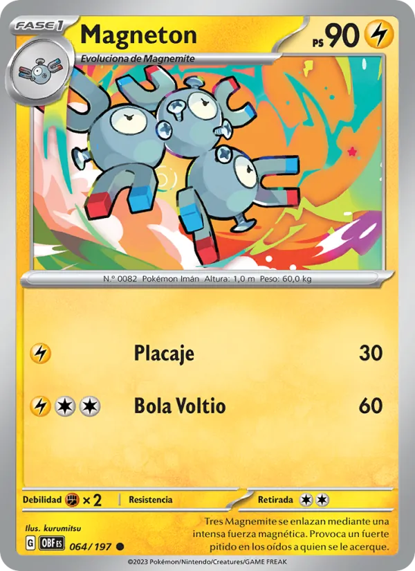 Magneton Llamas Obsidianas 064/197