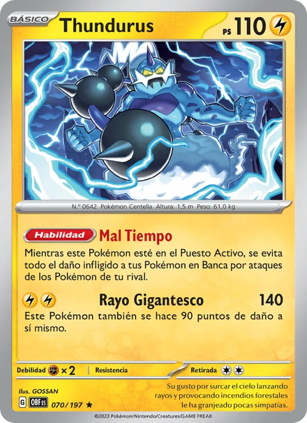 Thundurus Llamas Obsidianas 070/197
