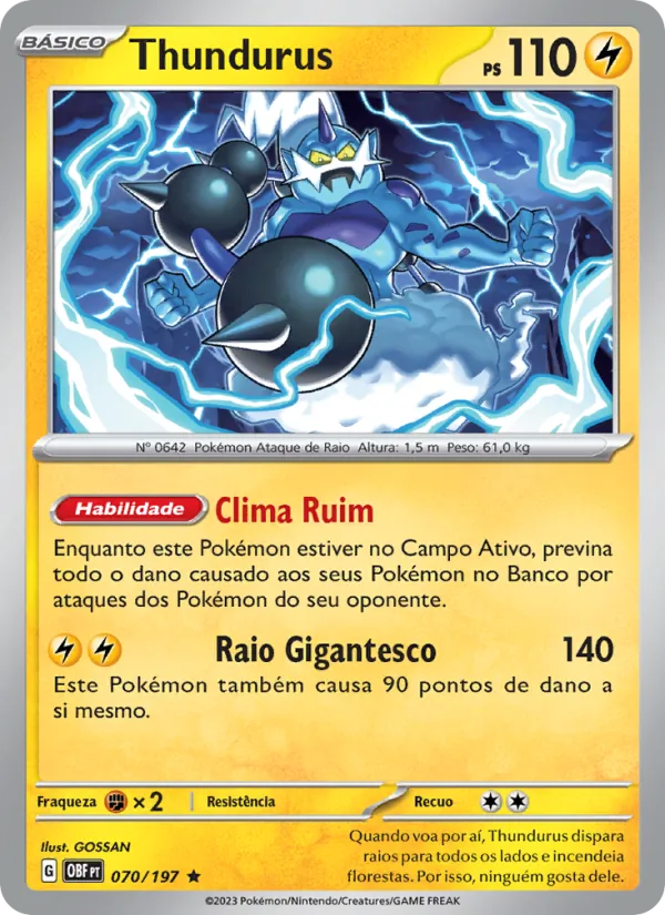 Thundurus Obsidiana em Chamas 070/197