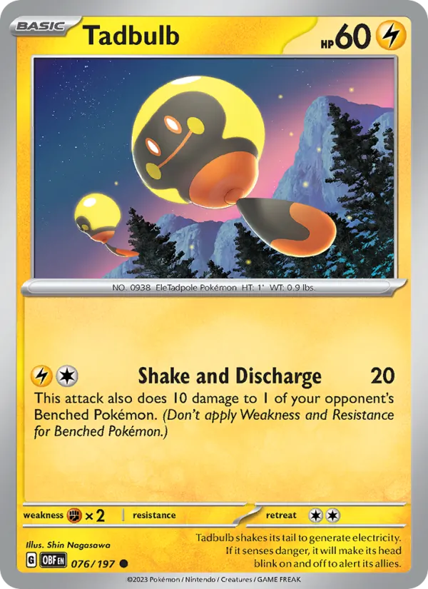 Tadbulb Obsidian Flames 076/197