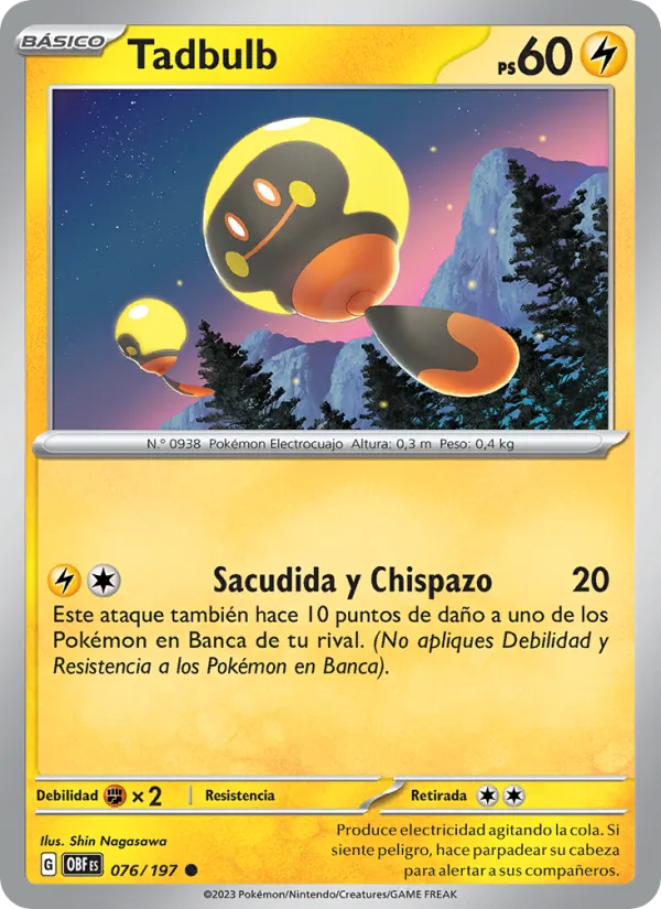 Tadbulb Llamas Obsidianas 076/197