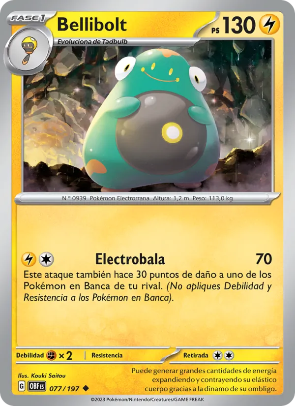 Bellibolt Llamas Obsidianas 077/197