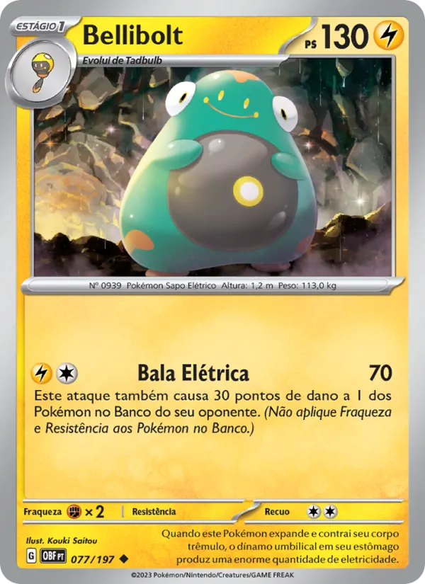 Bellibolt Obsidiana em Chamas 077/197