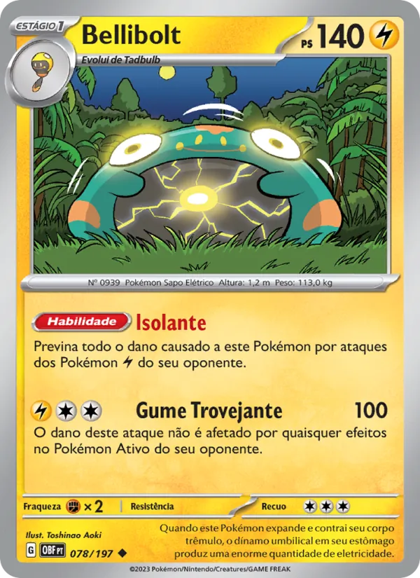 Bellibolt Obsidiana em Chamas 078/197