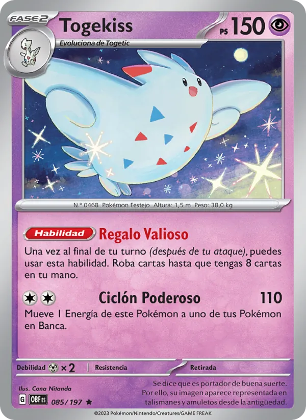 Togekiss Llamas Obsidianas 085/197