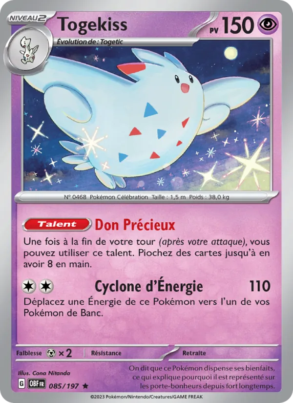 Togekiss Flammes Obsidiennes 085/197