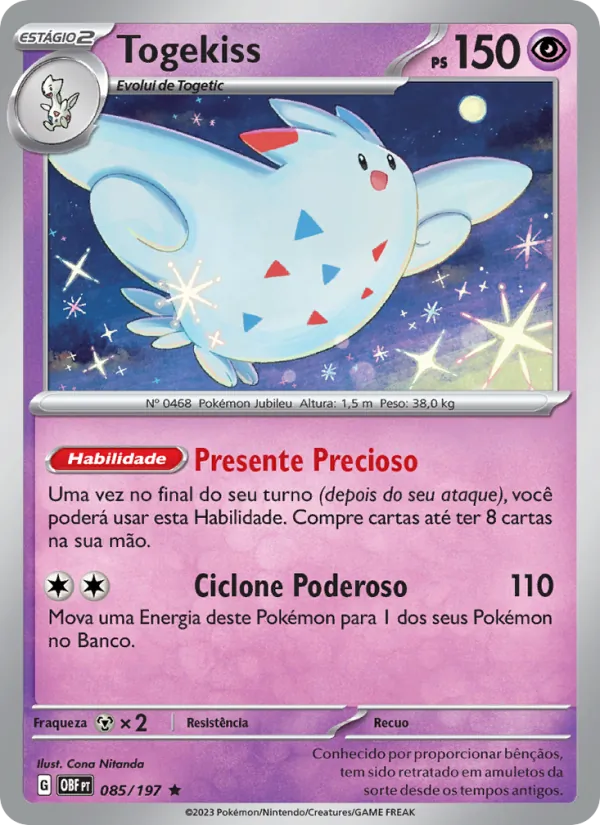 Togekiss Obsidiana em Chamas 085/197