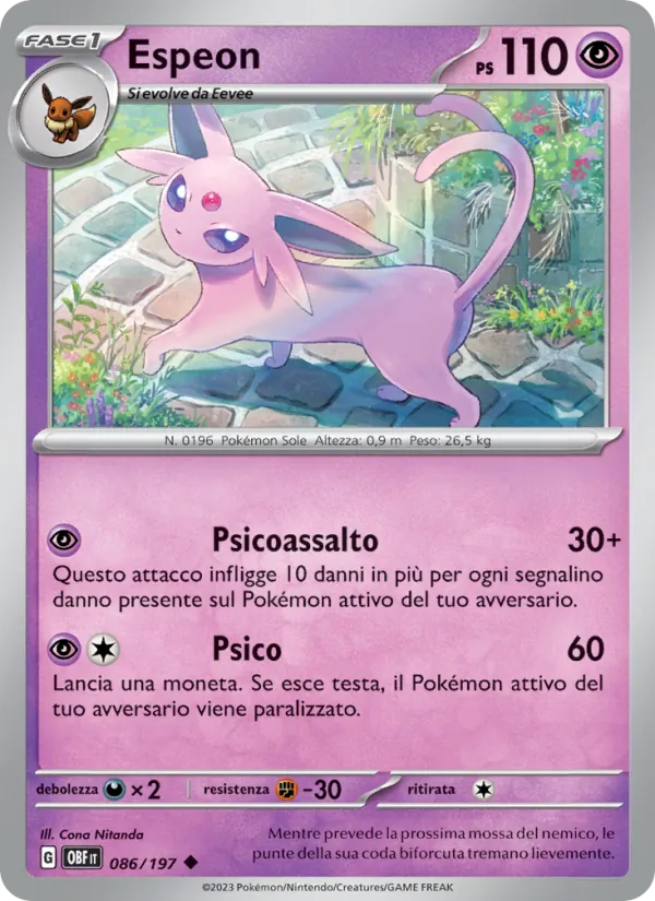 Espeon Ossidiana Infuocata 086/197