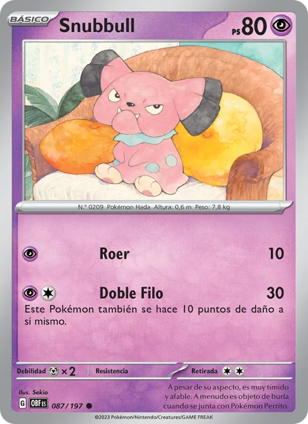 Snubbull Llamas Obsidianas 087/197