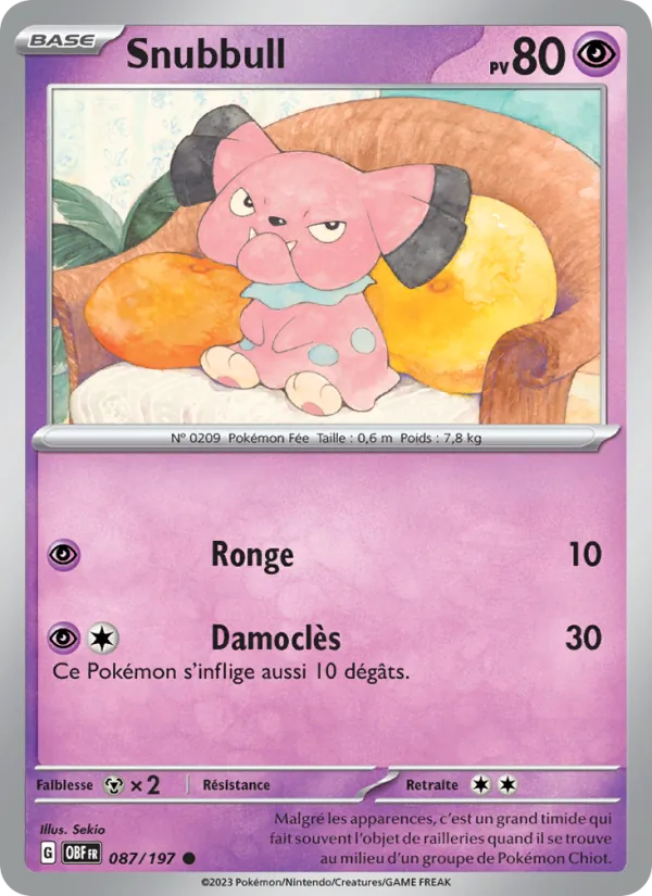 Snubbull Flammes Obsidiennes 087/197