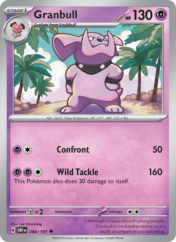 Granbull Obsidian Flames 088/197