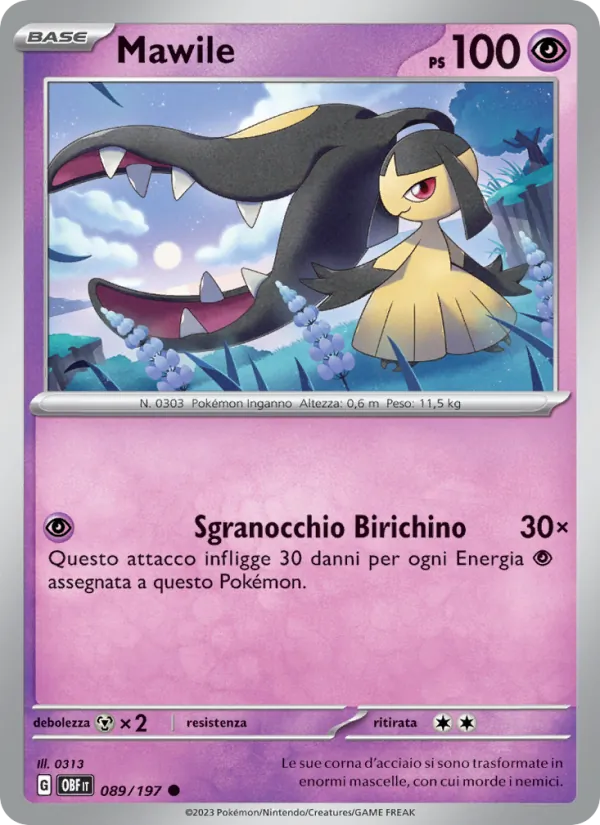 Mawile Ossidiana Infuocata 089/197