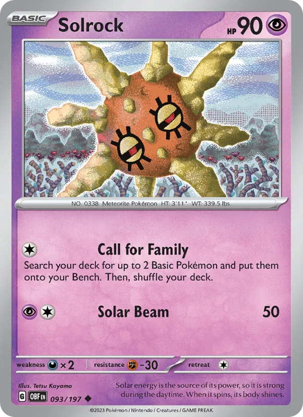 Solrock Obsidian Flames 093/197