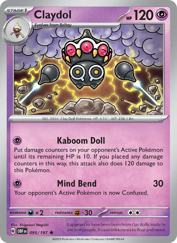 Claydol Obsidian Flames 095/197