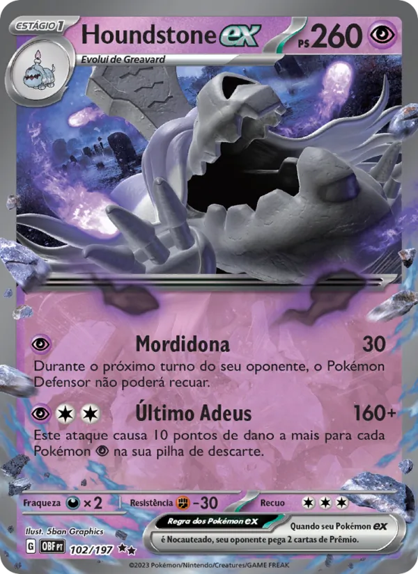 Houndstone ex Obsidiana em Chamas 102/197